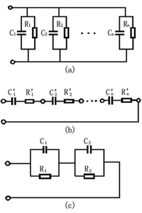 多个电介质串、并联等值电路所组成的电路图