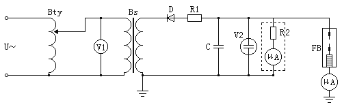 电导电流试验第三种接线图