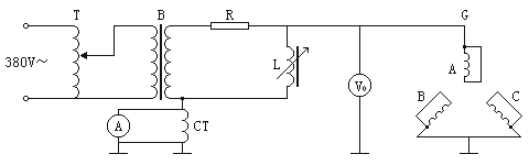 定子绕组交流耐压试验接线图
