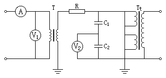 电压互感器一次、二次绕组段间及二次绕组的工频耐压试验接线图
